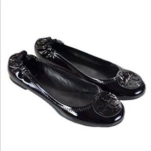 Tory Burch Black Patten Ballet Flat